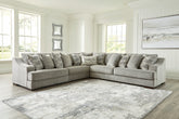 Bay Furniture Gallery - Ashley Furniture - Bayless Sectional - LAF 5-Piece Sectional / Smoke - 52304S3